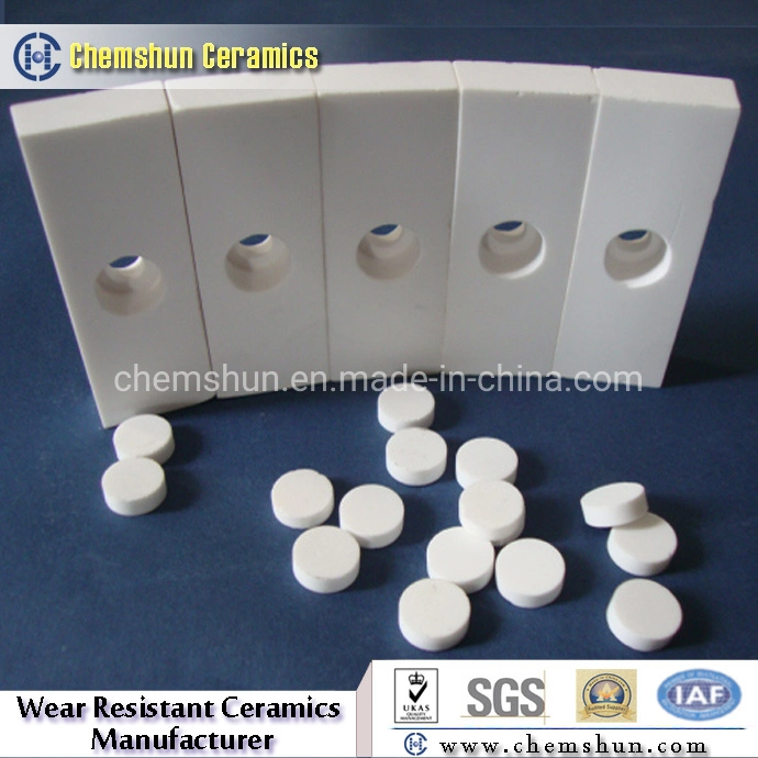 Alumina Ceramic Tile Engineering Ceramic Weldable Tile with Hole