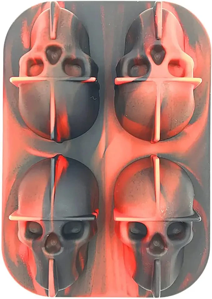 Ice Cube Mold 4 Cavity Silicone 3D Devil Head Ice Cube