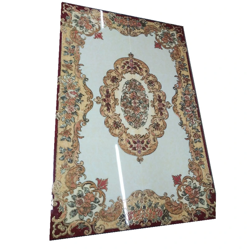 1200X1800mm Polished Golden Crystal Porcelain Flower Carpet Tile Gold Porcelain Tile