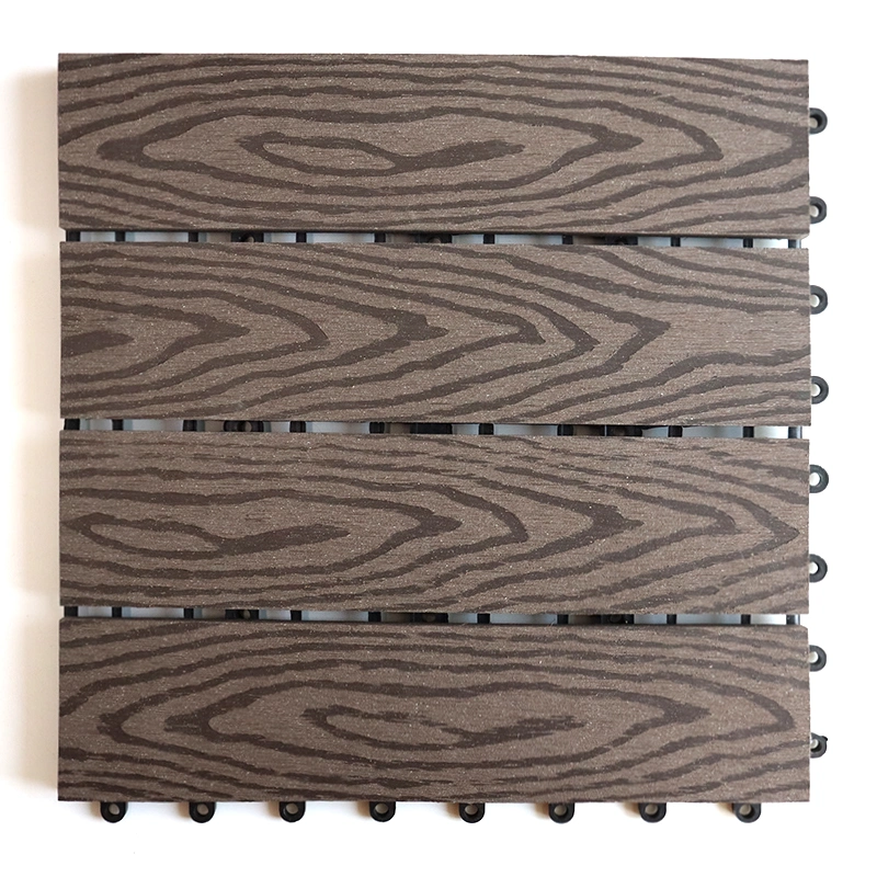 Excellent Fire Rating Terrace WPC DIY Tiles Composite Interlocking Tiles Click Tiles