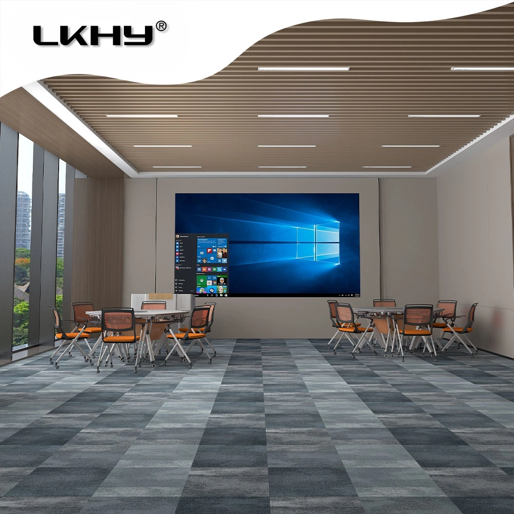 Heavy Duty Carpet Floor Tiles Light Grey Commercial Carpet Tile 50X50cm Carpet Tiles