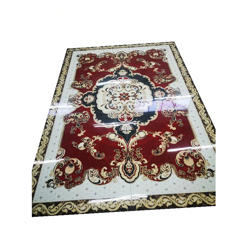 1200X1800mm Polished Golden Crystal Porcelain Flower Carpet Tile Gold Porcelain Tile