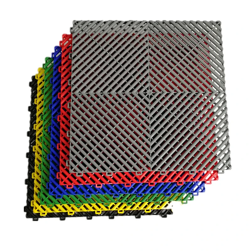 2023 Heavy Duty Interlocking Garage Floor Tiles/Removable Plastic Industrial Interlocking Floor Mats for Car Washing