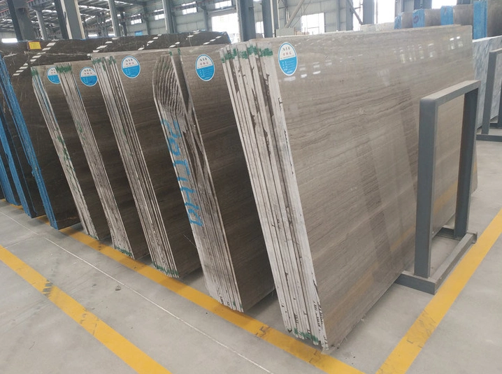 China Grey Wood Marble Slabs for Flooring/Wall/Tiles/Countertops Kitchen/Bathroom Vanity