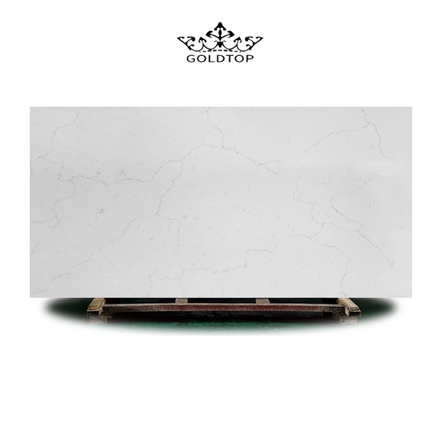 Goldtop 5043 Michelangelo Island Worktop Black Artificial Stone Slab Quartz Tiles Kitchen Countertop
