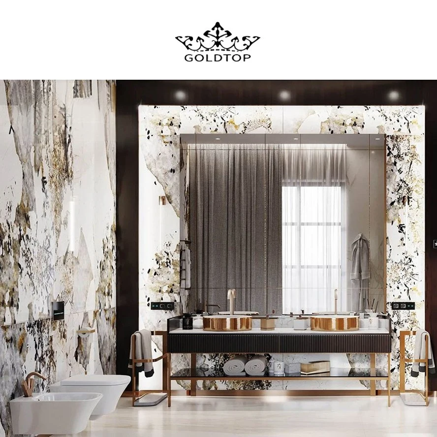 Tabletops Bathroom Vanity Kitchen Cabinet Countertops Island Pandora Luxury Natural Stone Slab Marble Tiles