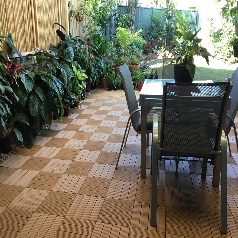 Waterproof European Bammax Wood Plastic Composite 300X300mm China Composite Interlocking Tiles