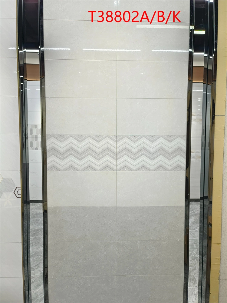 Beige & Grey Color House Modern Bathroom Flooring Glazed Polished 300X600 Floor Ceramic Pattern Design Tiles