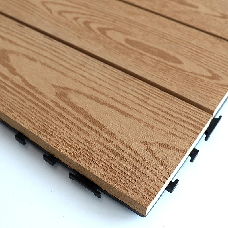 Excellent Fire Rating Terrace WPC DIY Tiles Composite Interlocking Tiles Click Tiles
