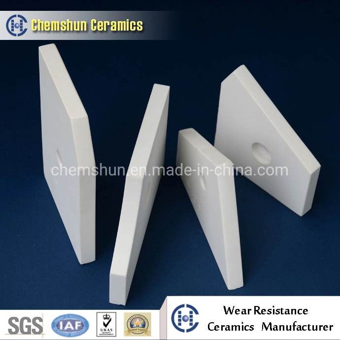 Alumina Ceramic Tile Engineering Ceramic Weldable Tile with Hole