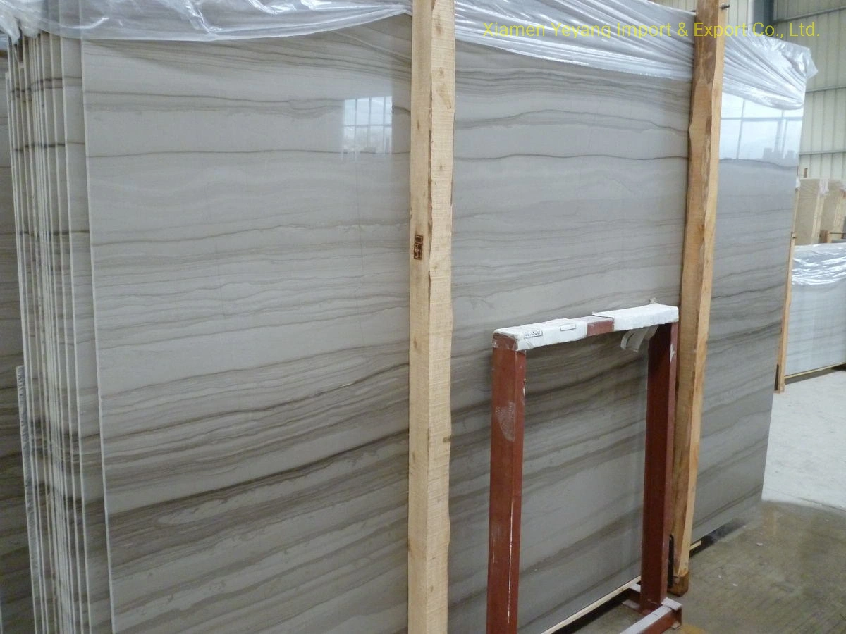 Polished Athens Wood/Wooden White Marble Slabs/Tiles/Wall/Floor Stone Countertop