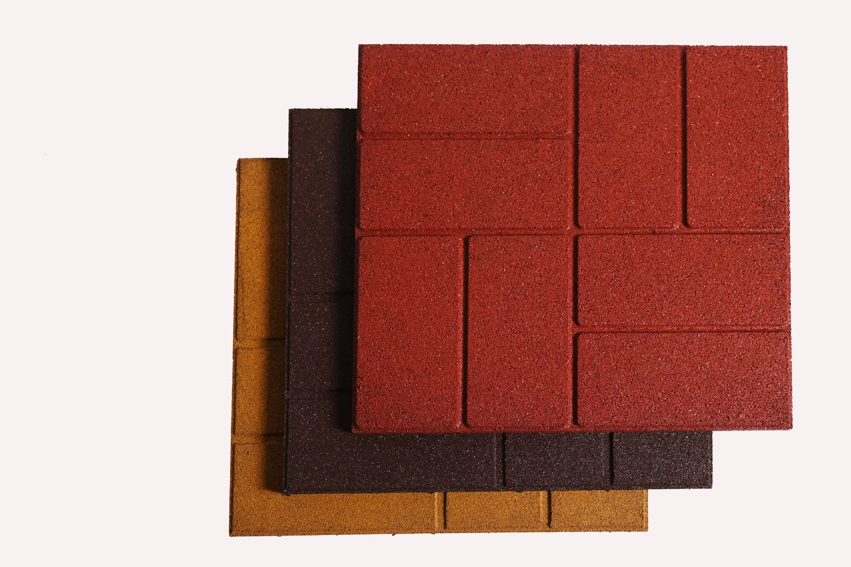 400X400mm Brick Rubber Floor Tiles New Design Garden Floor Tiles, Outdoor Basketball Court Flooring for Garden