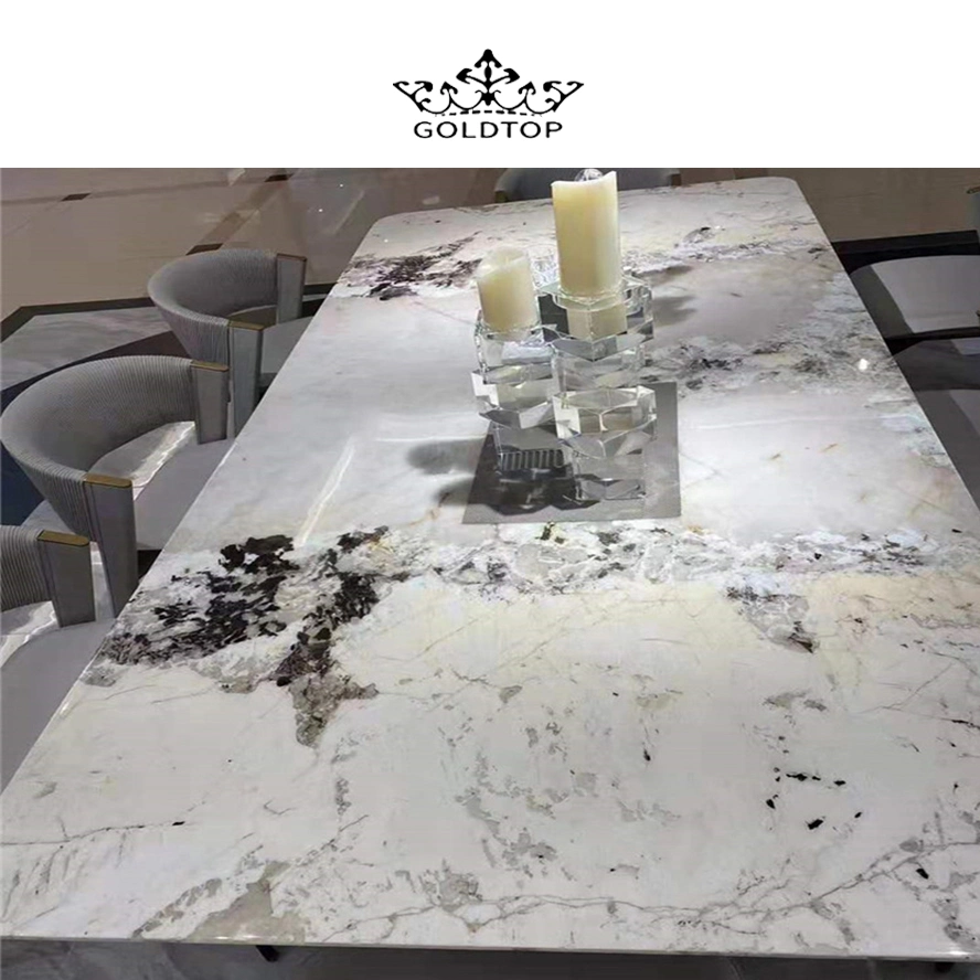 Tabletops Bathroom Vanity Kitchen Cabinet Countertops Island Pandora Luxury Natural Stone Slab Marble Tiles