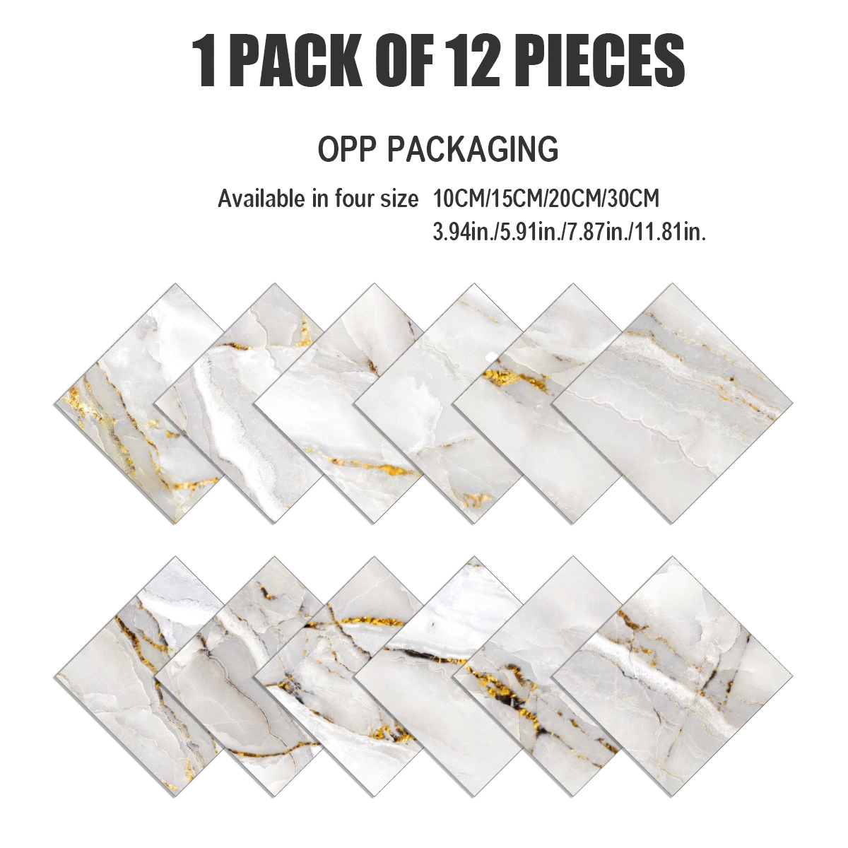 Mediterranean Style Floor Tiles, Marble PVC Floor Tiles