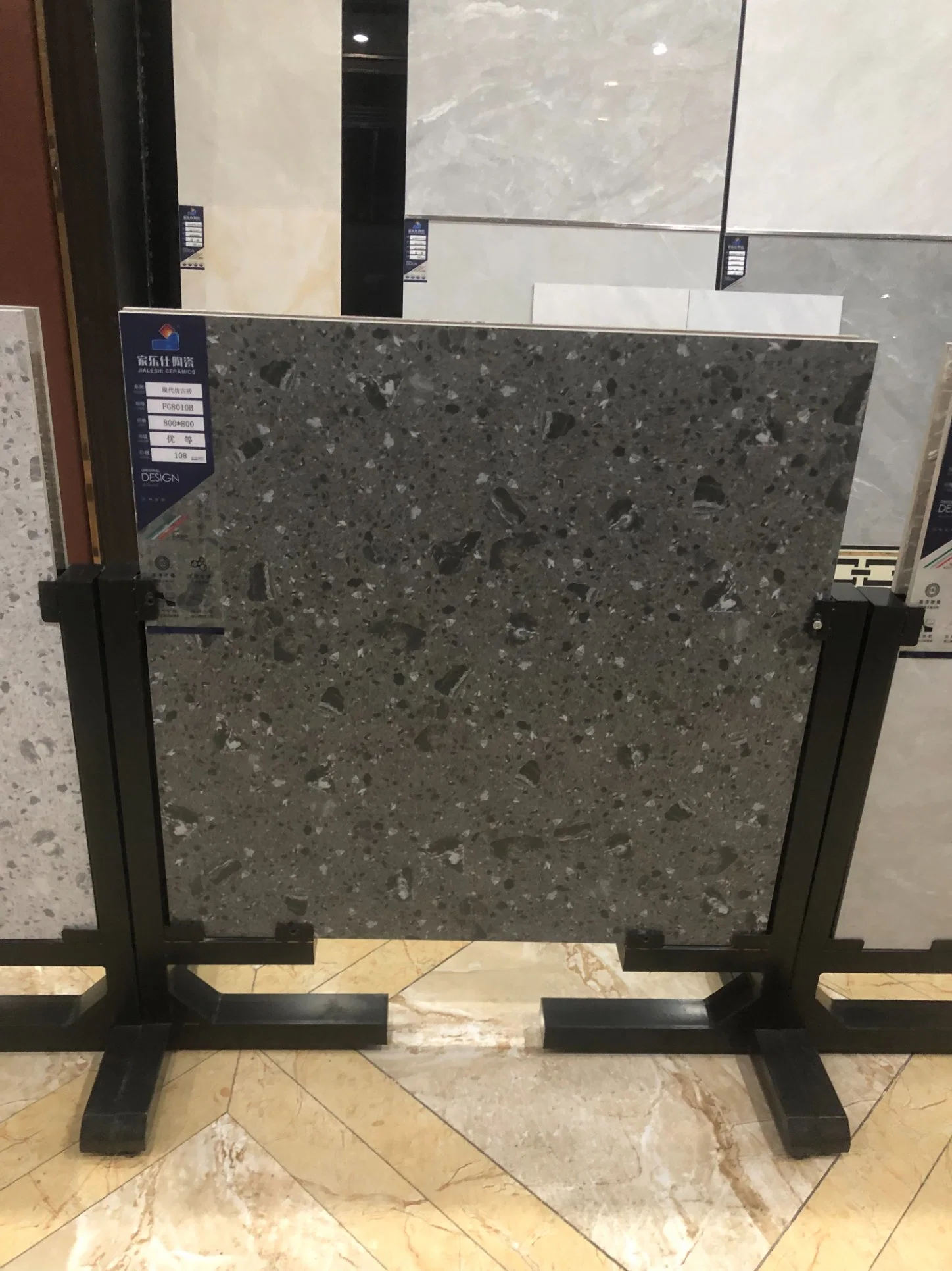 Non-Slip Dark Gray Factory Cheap Price Antique Terrazzo Floor Tiles Rustic Tiles