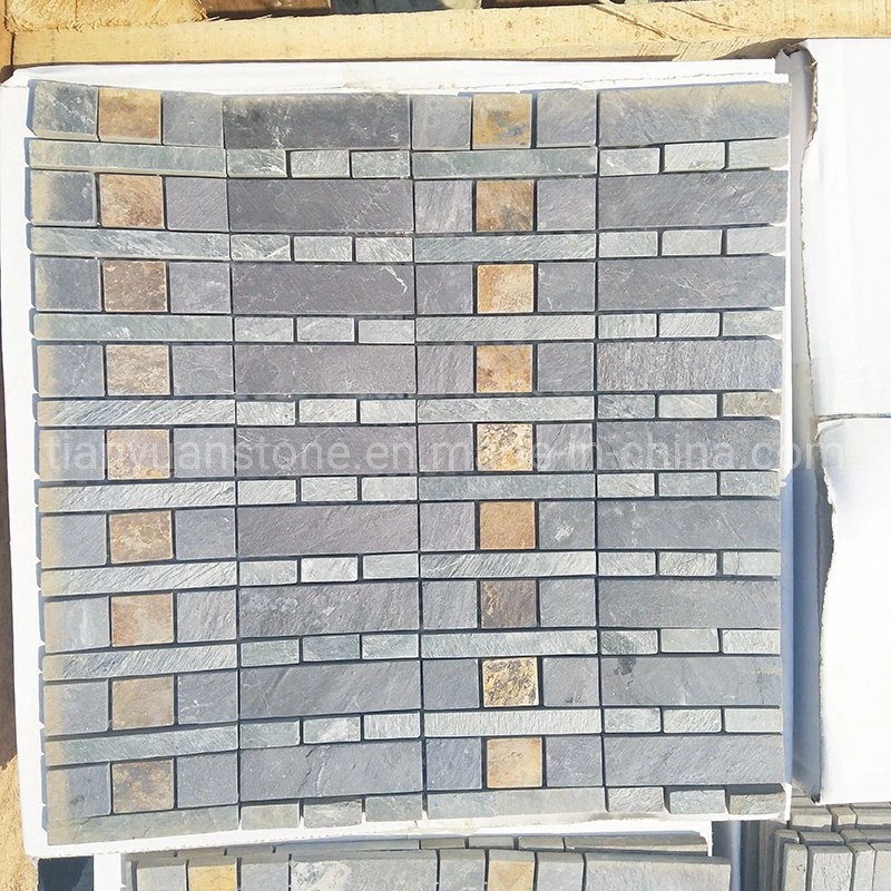 Black Slate Mosaic Tile, Bluestone Mosaic Bathroom Walling and Kitchen Backsplash