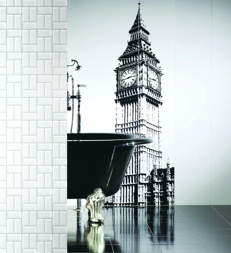 White 4X8inch /10X20cm Interior Wall Tile Glazed Ceramic Wall Tile Wall Covering