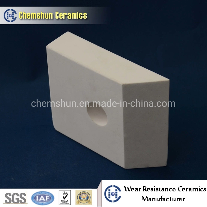 Alumina Ceramic Tile Engineering Ceramic Weldable Tile with Hole