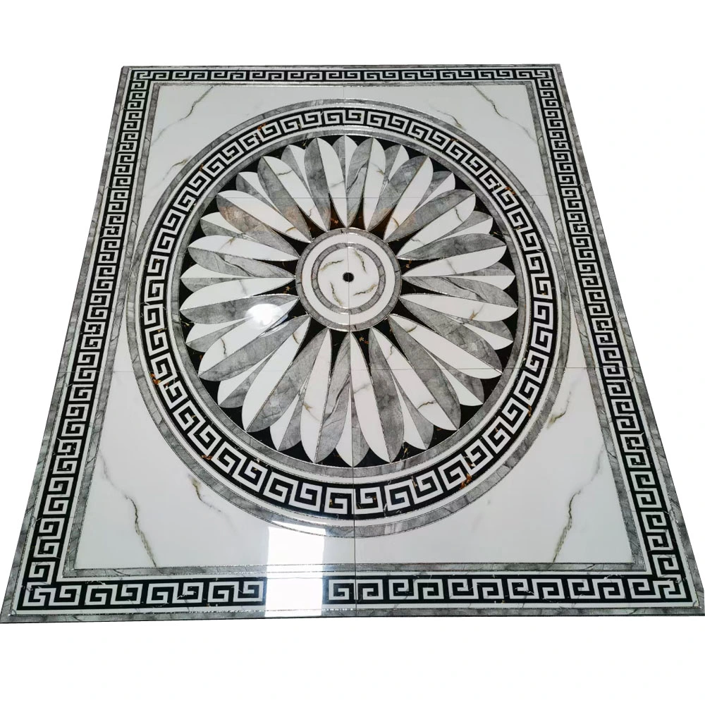 Customized 1200*1800 Golden Porcelain Polished Decorative Carpet Tiles Crystal Flower Porcelain Carpet Floor Tile
