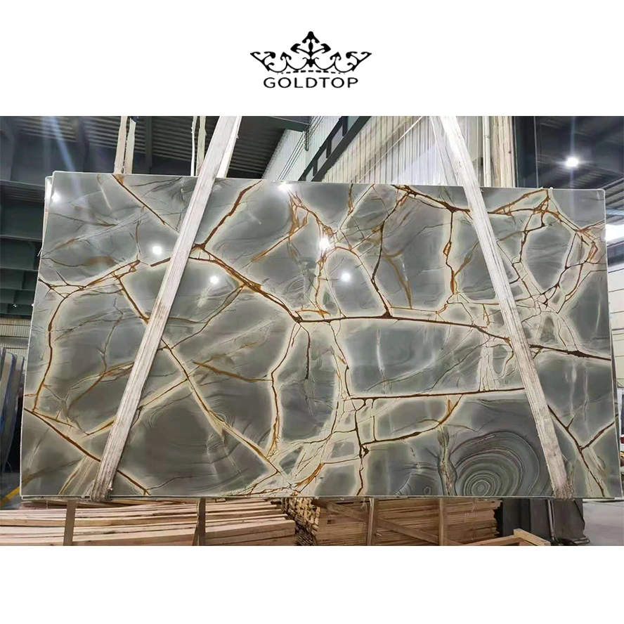 Tabletops Kitchen Countertops Blue Rome Luxury Stone Island Natural Stone Slab Marble Tiles