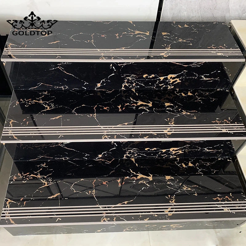 China Polished Athens Black Portoro Gold Marble Tile for Flooring/Wall/Kitchen/Bathroom/Home/Countertop Decoration