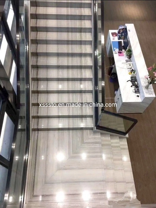 2023 Best Sale High Quality Grey Wooden Veins Marble Tiles Project