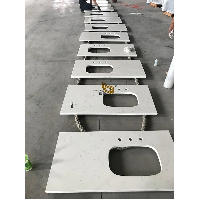 Quartz Countertop/Countertops/Vanity Tops for Kitchen/Bathroom Wall/Floor Tiles White Crystal Stone Project