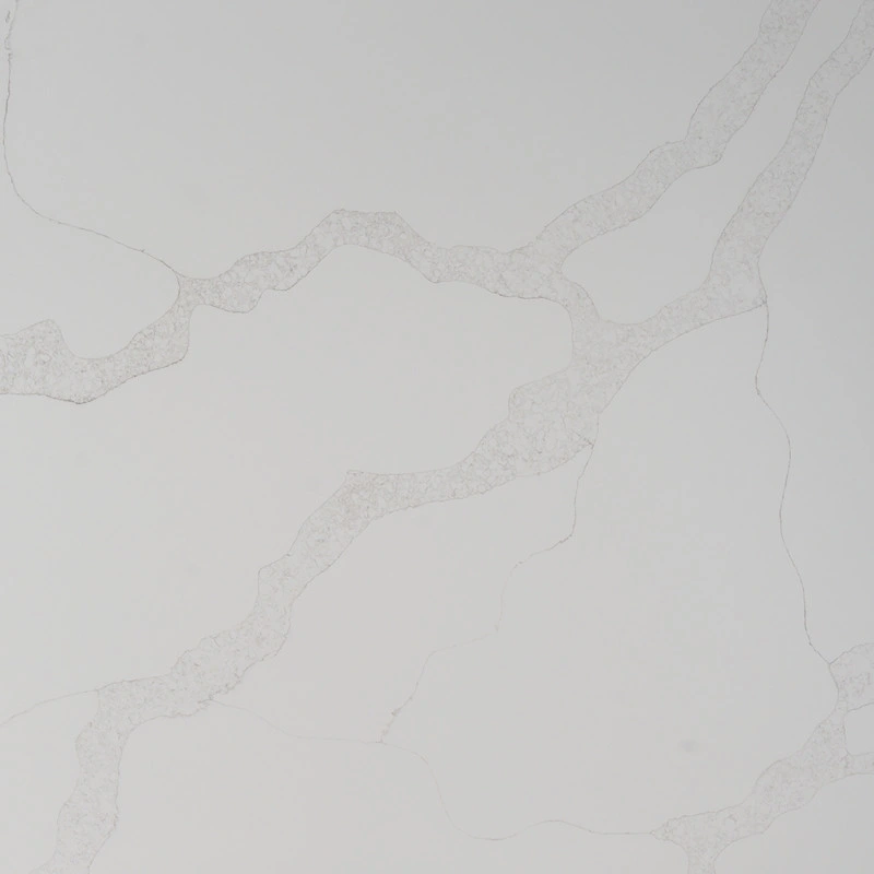 Quartz Slab Supplier White Calacatta Quartz with Grey Veins Quartz for Kitchen/Bathroom/Wall/Vanity/Countertop