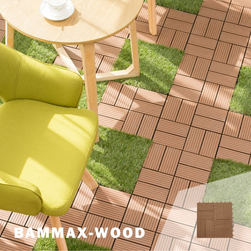 Cartons Household Bammax 300X300mm China Fire Rated Decking Tile Outdoor Wooden Deck Tiles with Good Service