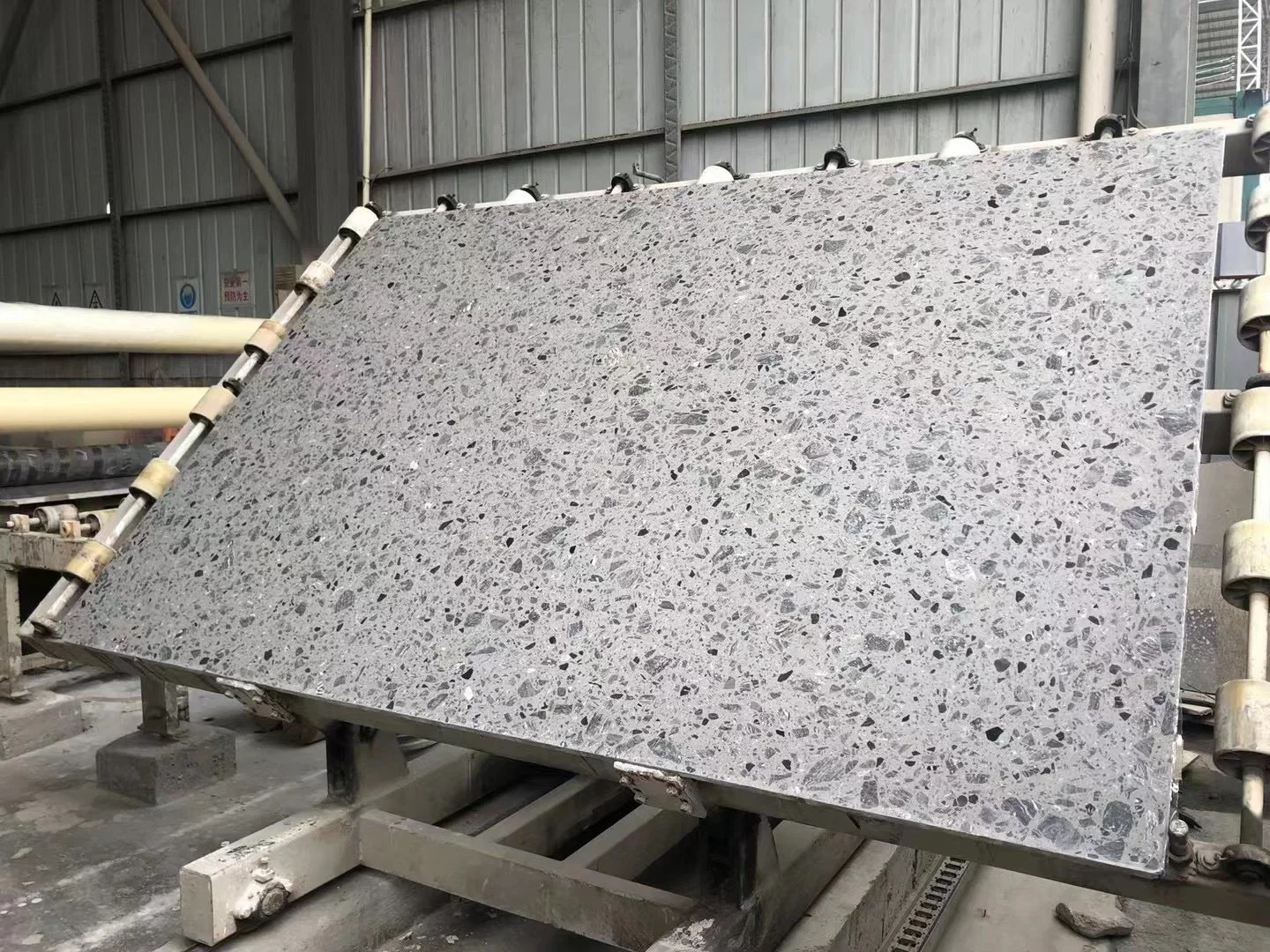 Gray Terrazzo Tile 600X600 Living Room Dining Room Non-Slip Floor Tiles 800X800 Color Engineering Antique Wall Tiles