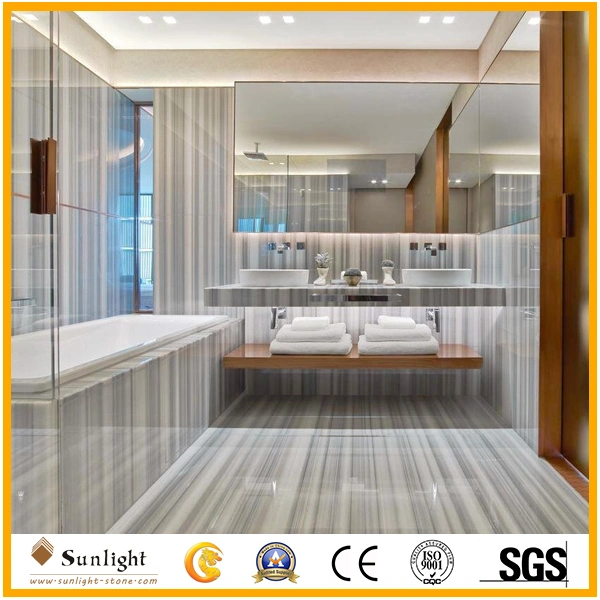 Natural Equator Marmara Straight White Wooden Marble Tiles for Flooring, Wall