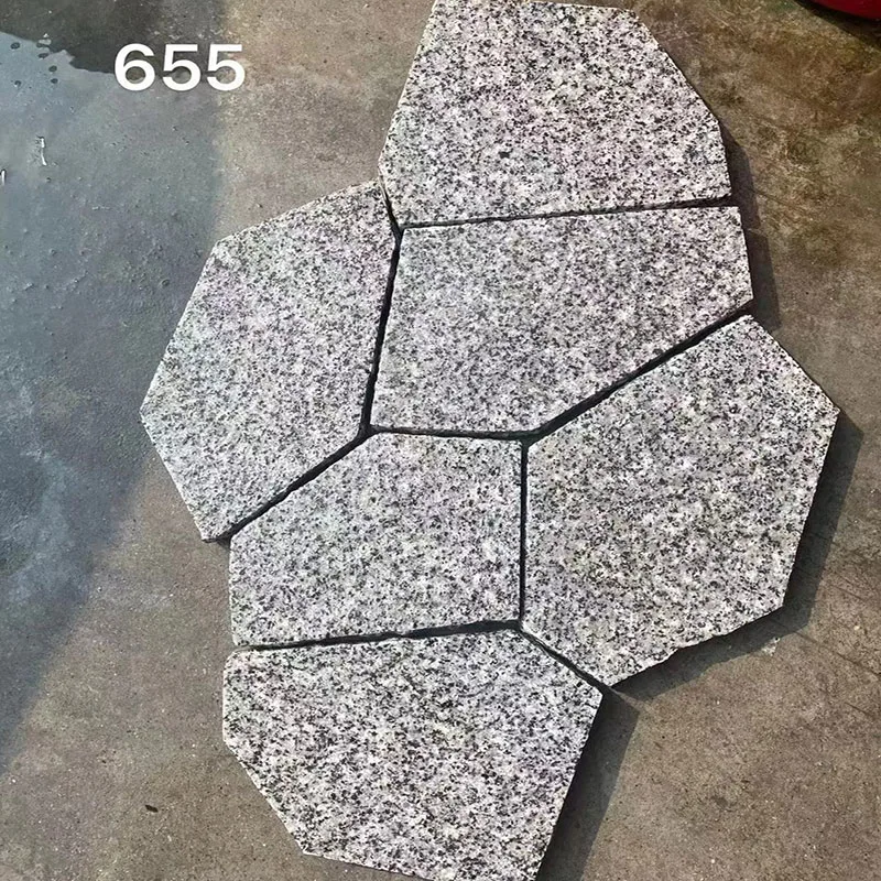 Outdoor G655 White Granite Flamed Pavers Granite Paving Cube Stone for Outside Tiles