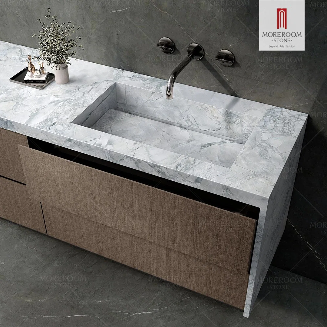 Ultra Big Large Format Calacatta Super White Grey Marble Porcelain Slab Wall Floor Tile