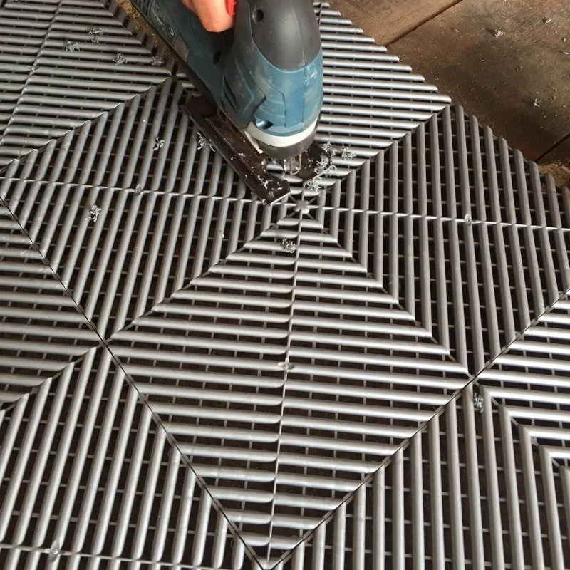 Outdoor Sport Court Suspended Interlocking Plastic Flooring Workshop Floor Tiles Interlocking Plastic