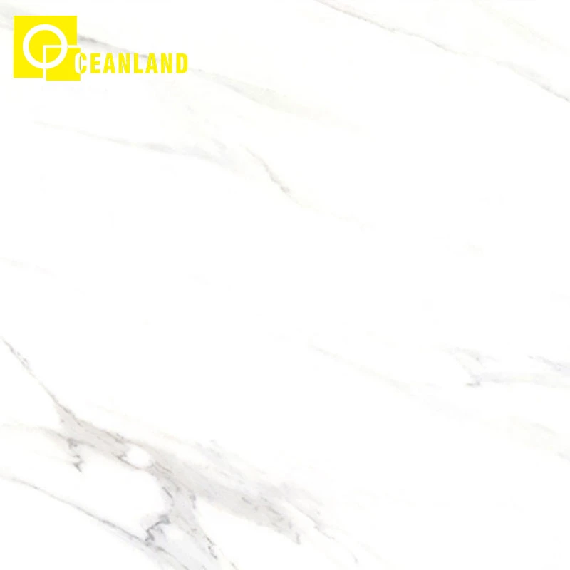 White Marble Look Like Polished Porcelain Living Room Tile