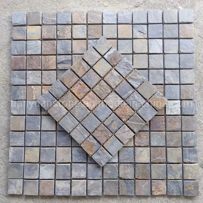 Black Slate Mosaic Tile, Bluestone Mosaic Bathroom Walling and Kitchen Backsplash