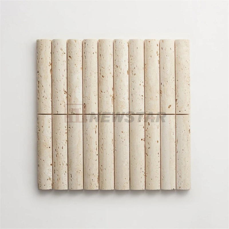 Living Room Bathroom Kitchen Flute Wall Tiles Fashion Decoration Curve Fluted Marble Tiles Mosaic Fluted Tile
