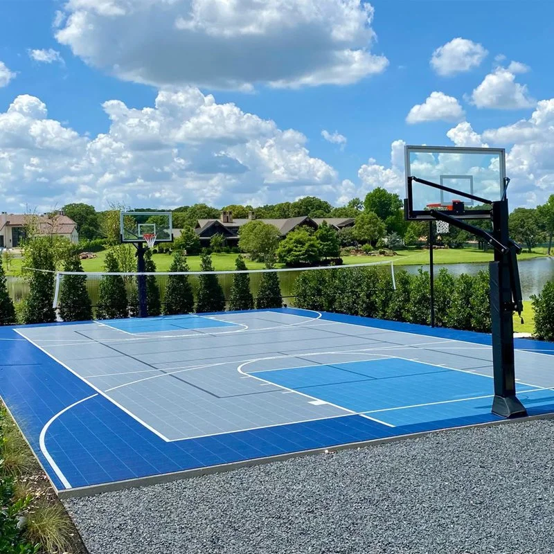 Interlocking Tiles Backyard Outdoor Basketball Court Flooring Tiles Mat for Sports Court