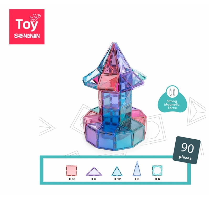 Tiles Magnetic Building Blocks Toys Rod Ball Construction Cube Children Kid Children Girl