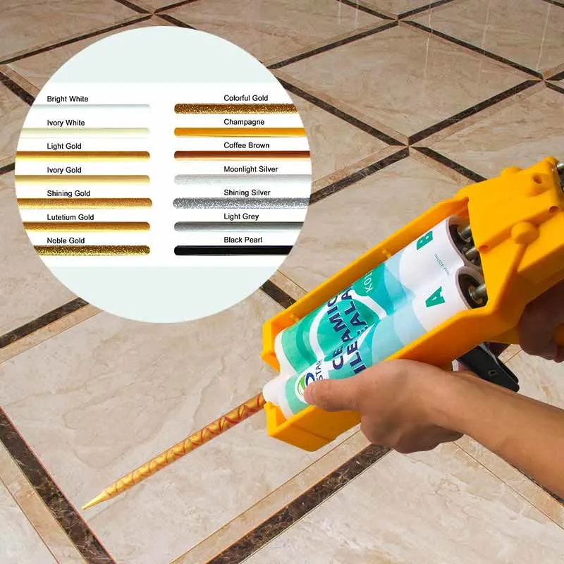 Water Resistance High Flexibility Ceramic Epoxy Tile Grout White