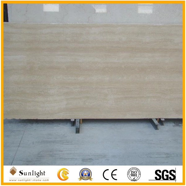Polished Roman Beige Marble Travertine for Kitchen and Bathroom Tiles