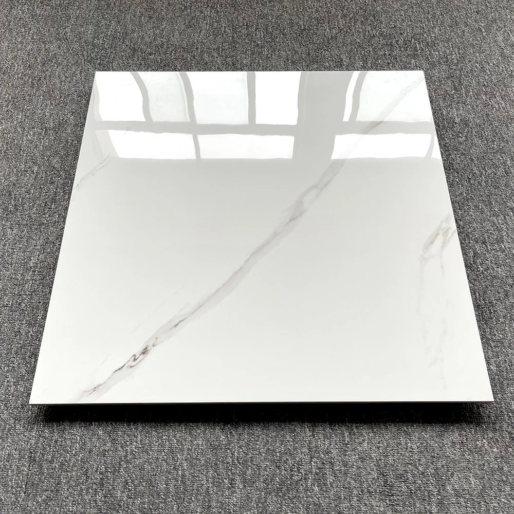 60 X 60 White Colored High Gloss Porcelain Polished Floor Tiles