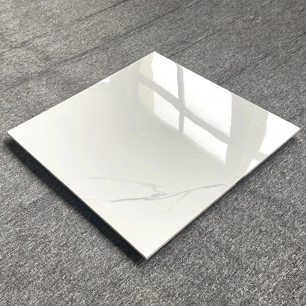Glossy Modern Porcelain Floor Tiles 80*80 Calacatta Marble Tile White for Wall and Floor 600X600