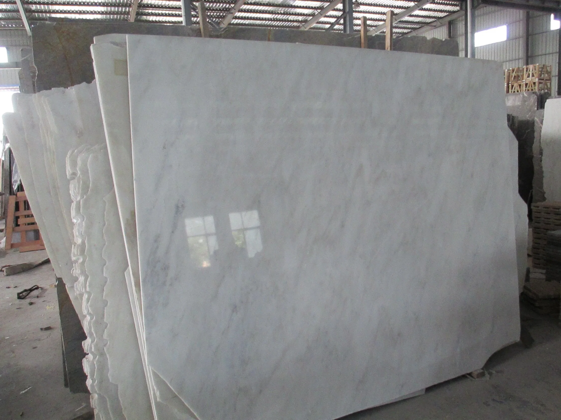 Cheap White Grey Marble Tiles for Floor Wall Stairs Windowsills