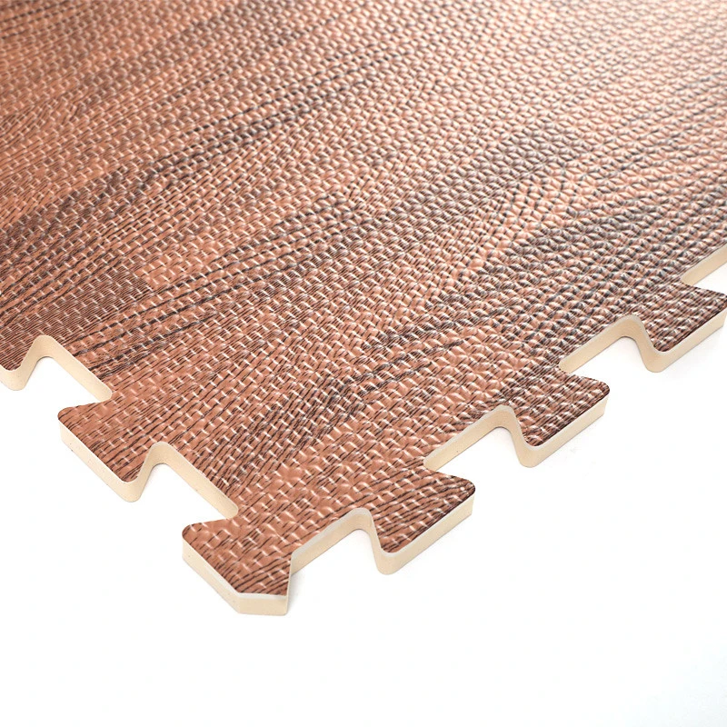 Wood Grain Floor Mats Foam Interlocking Tiles Interlocking for Kids Gym Equipment Yoga Outdoor Workouts