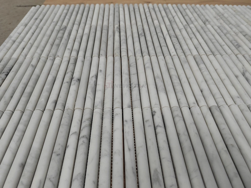 Factory Price Real Stone Marble Tiles Square Mosaic for Kitchen and Bathroom Decoration Wall Tiles Marble Fluted Tile