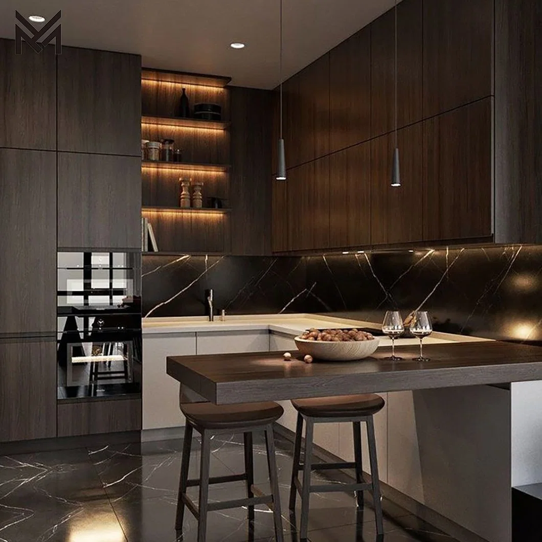 Hot Sales Popular Laminate Modern Frameless Modular Kitchen Modern Kitchen Cabinets
