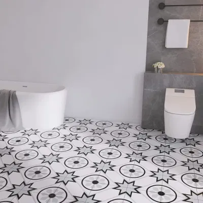 Los azulejos Plaza hexagonal impermeable de PVC autoadhesivo para Backsplash baldosas DIY Cocina Cuarto de baño