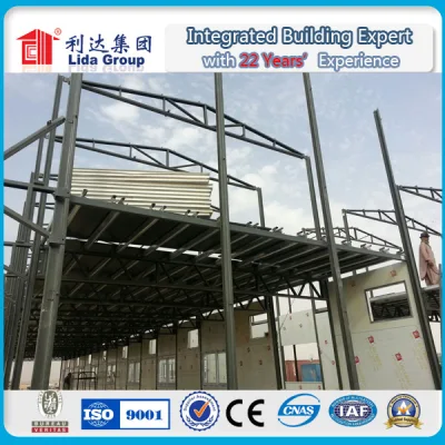 Estructura de acero casa prefabricada/campo de trabajo ISO 9001