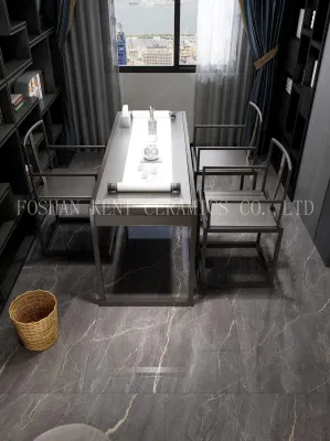 El grano de mármol oscuro Buscar pisos de estilo moderno y brillante de 900*1800 mm mosaico de cuerpo completo de salón y comedor